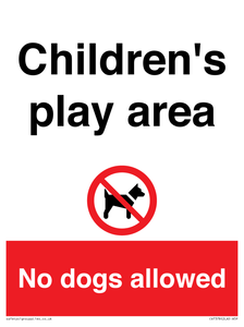 Children's play area. No dogs allowed